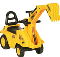 3-in-1 Kids Ride-On Excavator Digger – Scooter & Pulling Cart Construction Toy - Accrosstheglobe Store