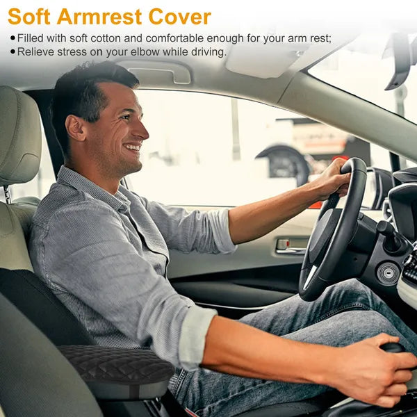 PU Leather Car Armrest Pad Cover – Center Console Cushion Protector - Accrosstheglobe Store