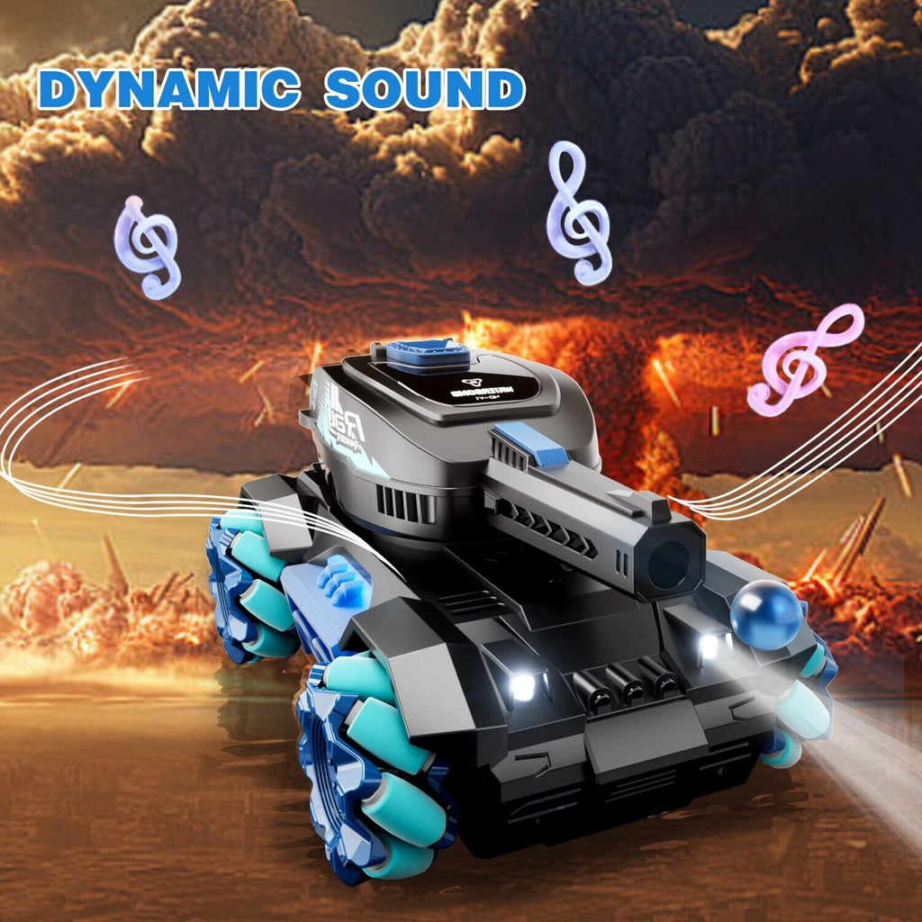 RC Tank Toy – 4WD Remote Control Car with 2.4G Gesture Control & Water Bomb - Accrosstheglobe Store