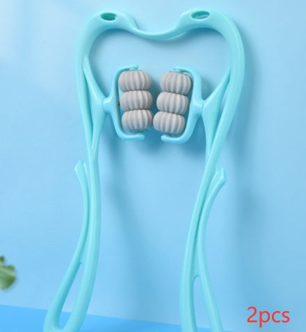 6-Wheel Manual Neck Massager Roller – Multifunctional Massage Relief Tool