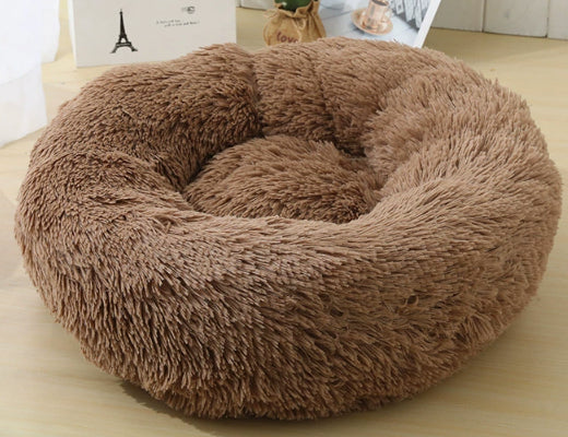 Round Plush Dog Bed for Small Dogs – Cozy Kennel Pet Nest Mat - Accrosstheglobe Store