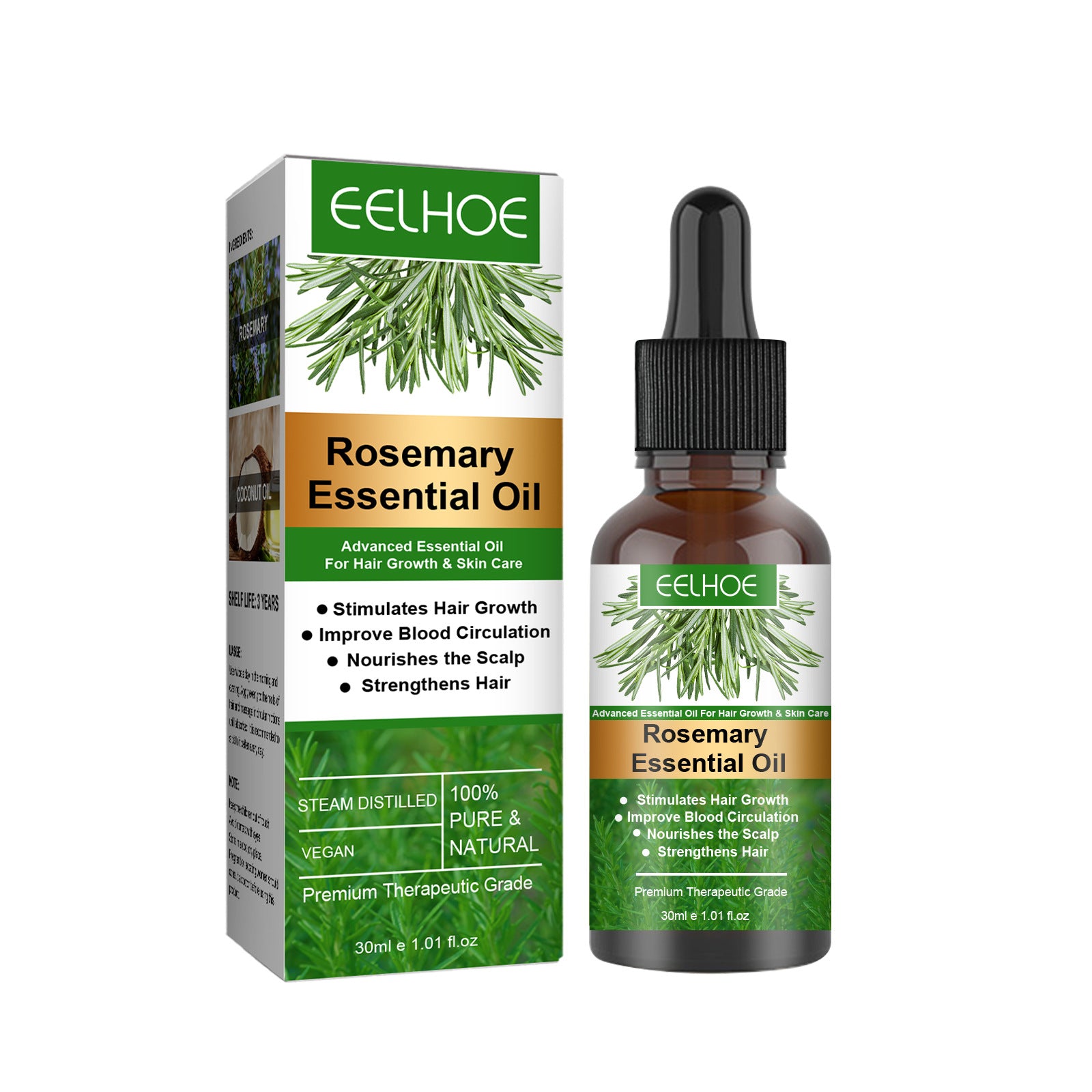 Rosemary Anti-Breakage Nourishing Hair Care Oil – Strengthening Scalp Treatment - Accrosstheglobe Store