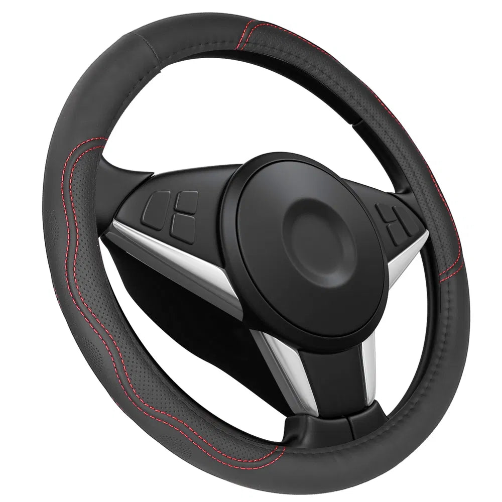 Universal Fiber Leather Steering Wheel Cover – 14.5"-15" Anti-Slip Protector - Accrosstheglobe Store
