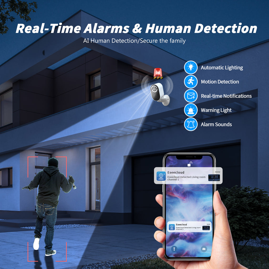 Solar-Powered Wireless WiFi Security Camera – Outdoor CCTV Surveillance Camera - Accrosstheglobe Store
