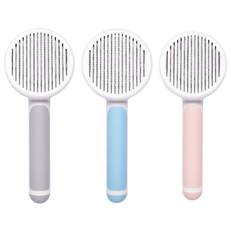 Round Handle Pet Grooming Comb – Detangling Brush for Dogs & Cats - Accrosstheglobe Store